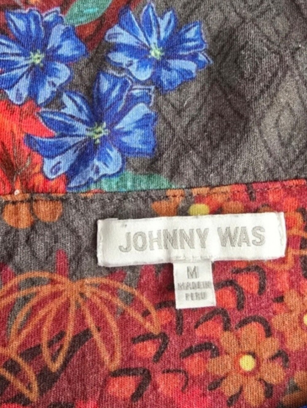 Johnny Was Pima Cotton Modal Floral Russian Doll Nightgown / Sleep Shirt - Picture 4 of 5